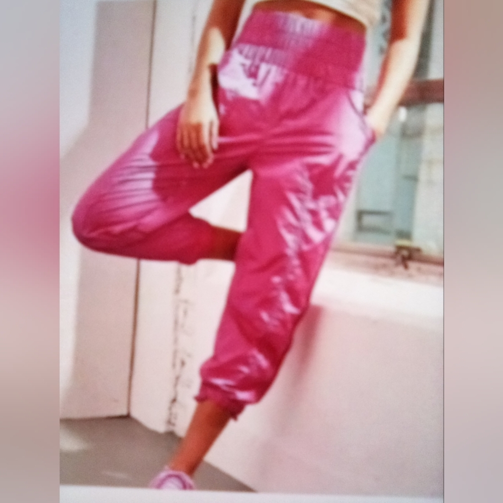 FP Movement The Way Home Pink Joggers, Pull On Pants, Small
